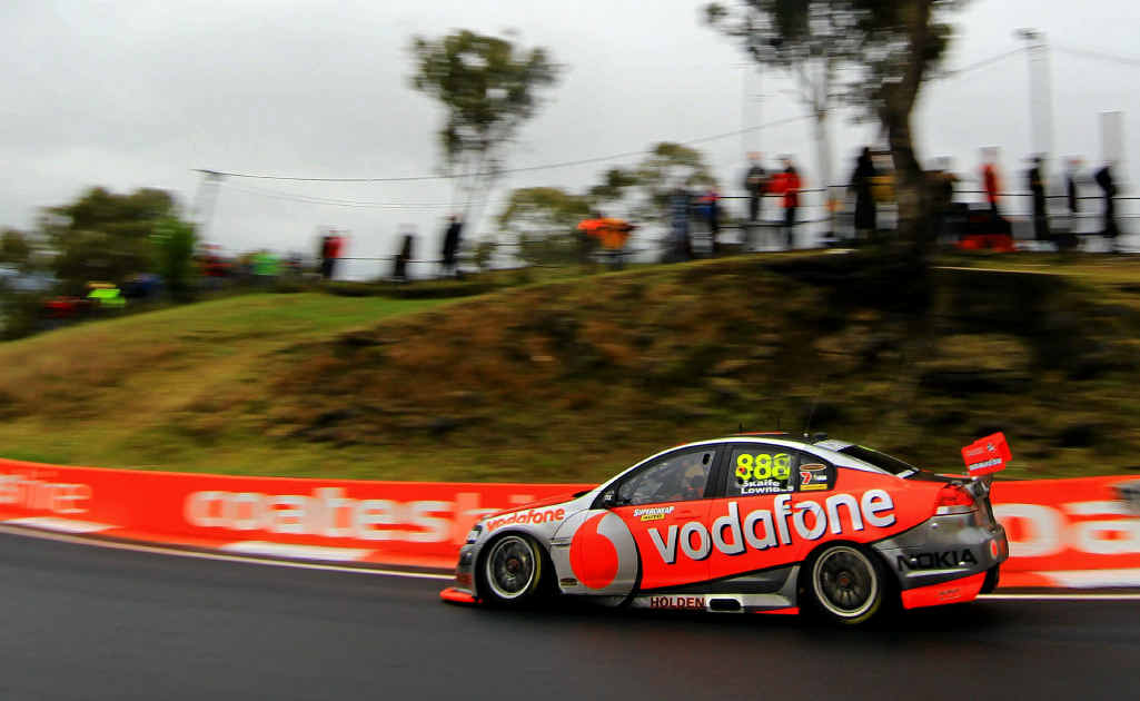 Team Vodafone’s Craig Lowndes at Mount Panorama on Thursday.